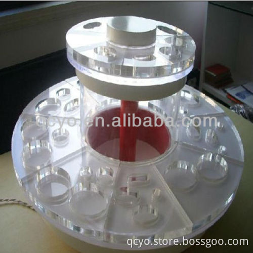 Foldable Acrylic Jewelry display stand - holds up to 120 pairs of earrings, with 8 necklace hooks